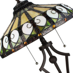 Stolní lampa Tiffany Ellegant - Ø 41*64 cm/ E27/max 2*60W