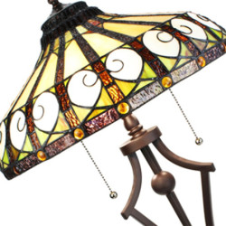 Stolní lampa Tiffany Ellegant - Ø 41*64 cm/ E27/max 2*60W