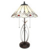 Stolní lampa Tiffany Red Dot - 39x69 cm E27/max 2x60W