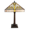 Pyramidová stolní lampa Tiffany - 31*31*48 cm E27/max 1*60W