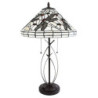 Stolní lampa Tiffany White Dragonfly - 41x69 cm E27/max 2x40W
