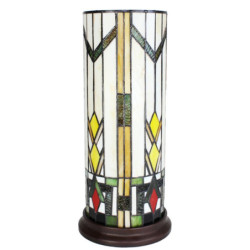 Válcová stolní lampa Tiffany - Ø 18*40 cm E14/max 1*25W