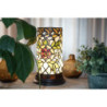 Válcovitá stolní lampa Tiffany s květinou Flo - Ø 15*26 cm E14/max 1*40W