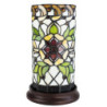 Válcovitá stolní lampa Tiffany s květinou Flo - Ø 15*26 cm E14/max 1*40W