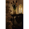 Válcovitá stolní lampa Tiffany s květy Vistaria - Ø 15*36 cm E14/max 1*40W