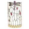 Bílá nástěnná lampa Tiffany s vážkou DragonFly - 20*10*36 cm E14/max 2*25W