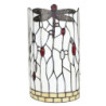 Bílá nástěnná lampa Tiffany s vážkou DragonFly - 20*10*36 cm E14/max 2*25W